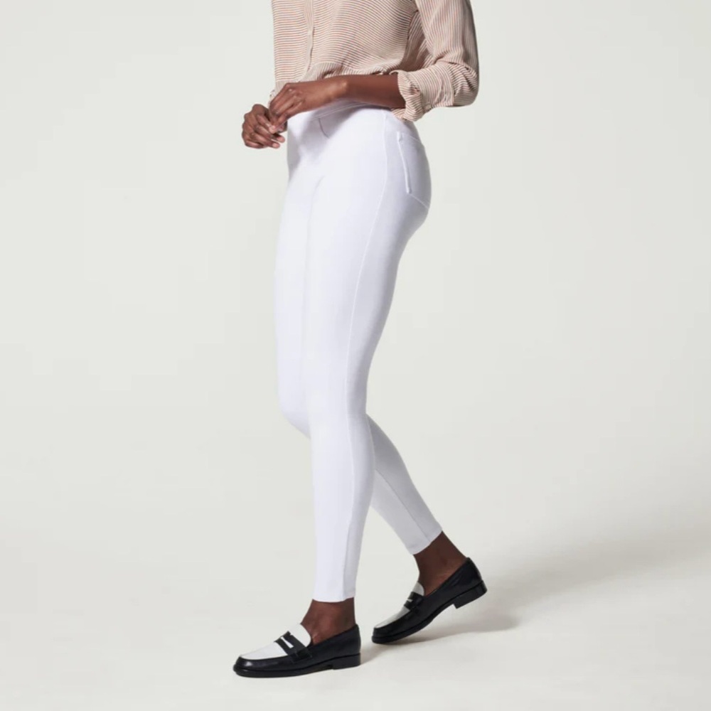 SPANX White Jean-Ish Ankle Leggings